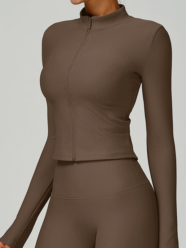 ZASUWA Female Ribbed High-rise Leggings