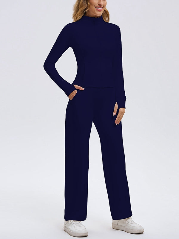 ASUWA Female Pocket Zipper Tracksuit
