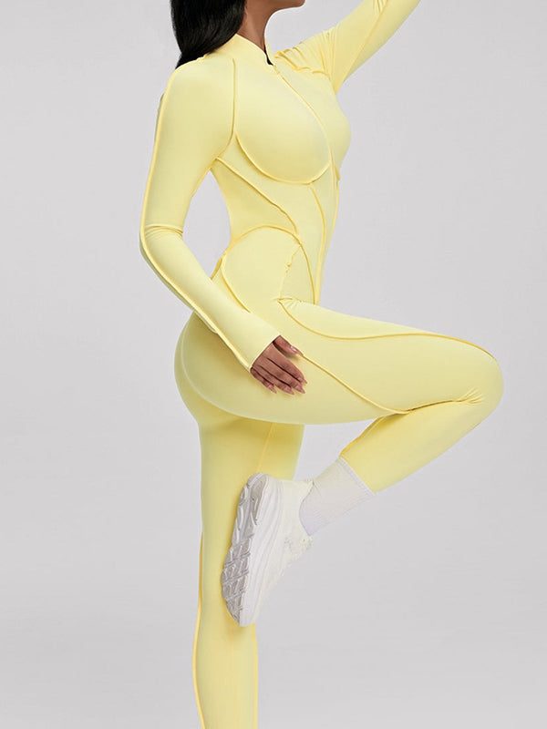 ZASUWA Female Sexy Backless Zipper Scrunch Bum Jumpsuit