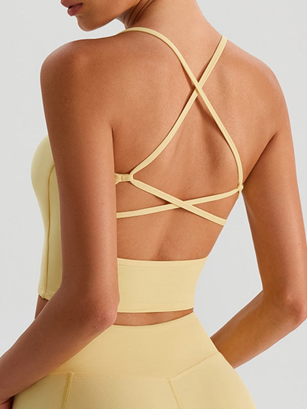 ZASUWA Female Cross Back U Collar Tank