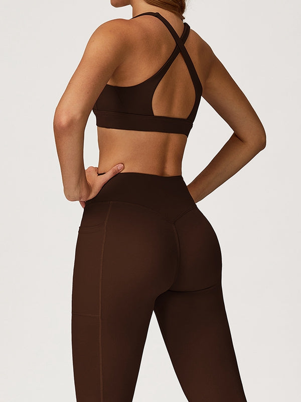 ZASUWA Female V Collar Cross Back V shape-waist Tracksuit