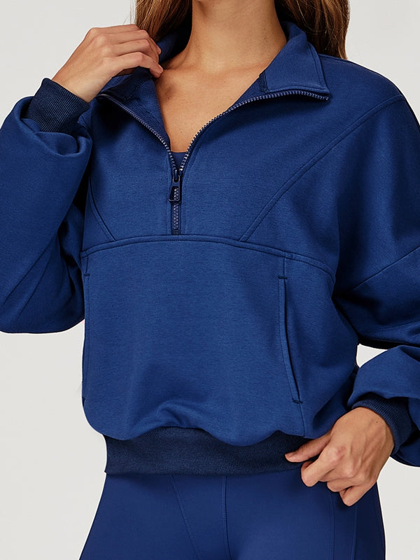 ZASUWA Female Zipper Pocket Casual Hoodie