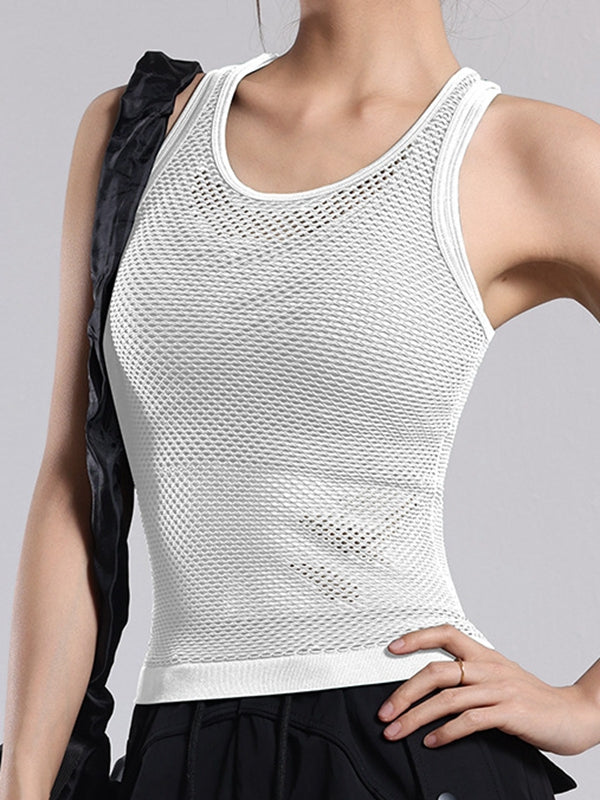 ZASUWA Female Sexy Fishnet Quick Dry Tank