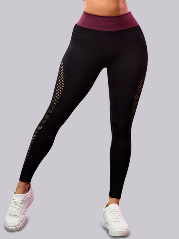 ZASUWA Female Sexy Fishnet Contrast Color Leggings