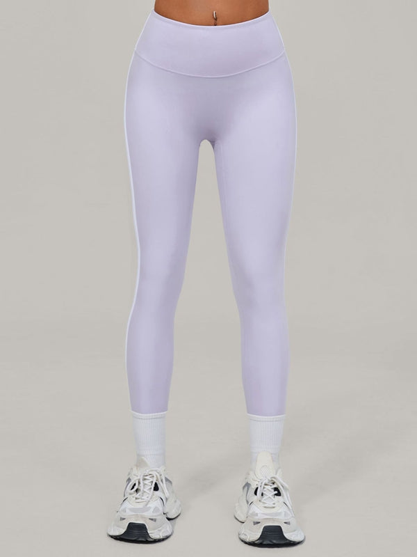 ZASUWA Female Contrast Color Stripes High-rise Leggings