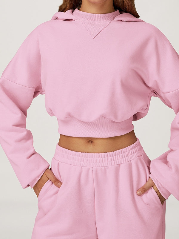 ZASUWA Female Cropped With Hat Casual Hoodie