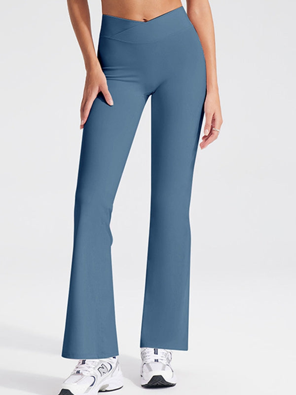 ZASUWA Female V Shape Waist Flare Leggings