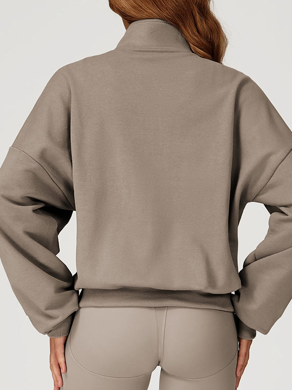 ZASUWA Female Zipper Pocket Casual Hoodie