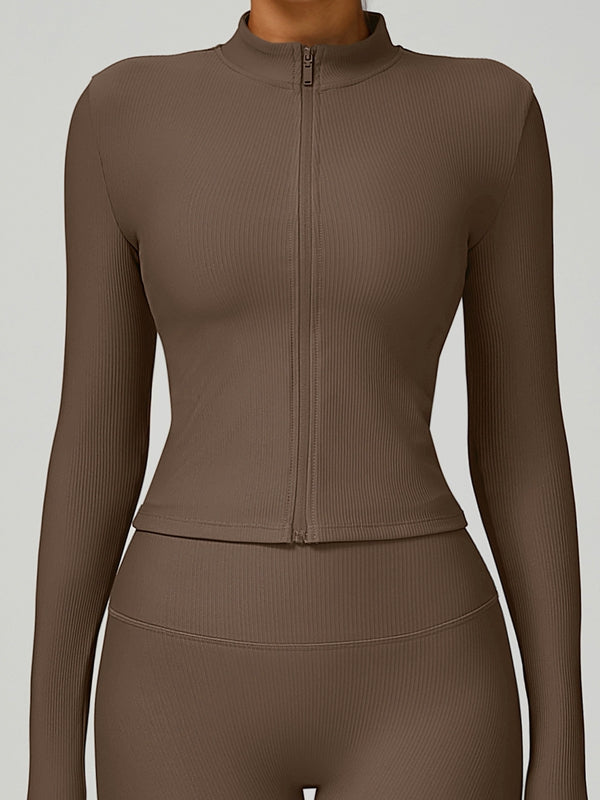 ZASUWA Female Ribbed High-rise Leggings