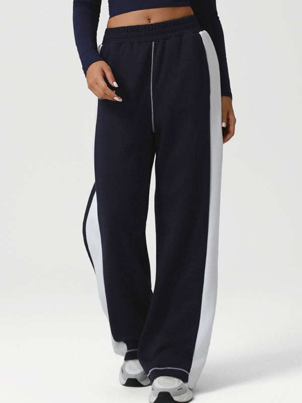 ZASUWA Female Contrast Color Stripes Pocket Pants