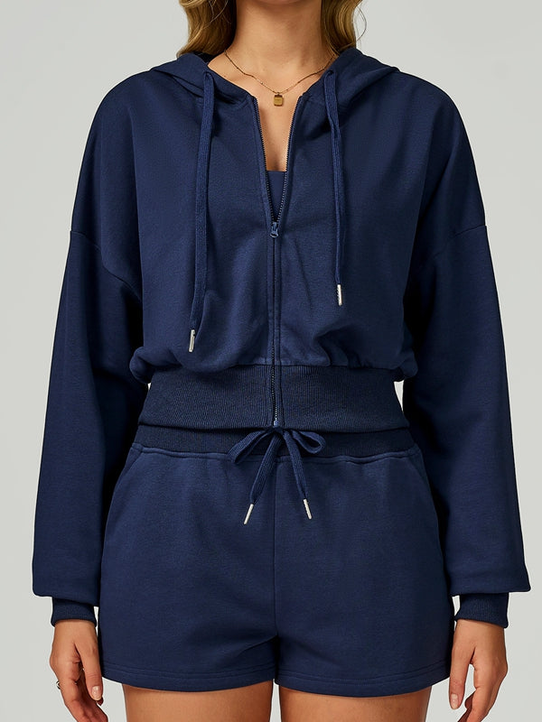 ZASUWA Female Feleece Pocket Casual Zipper Hoodie